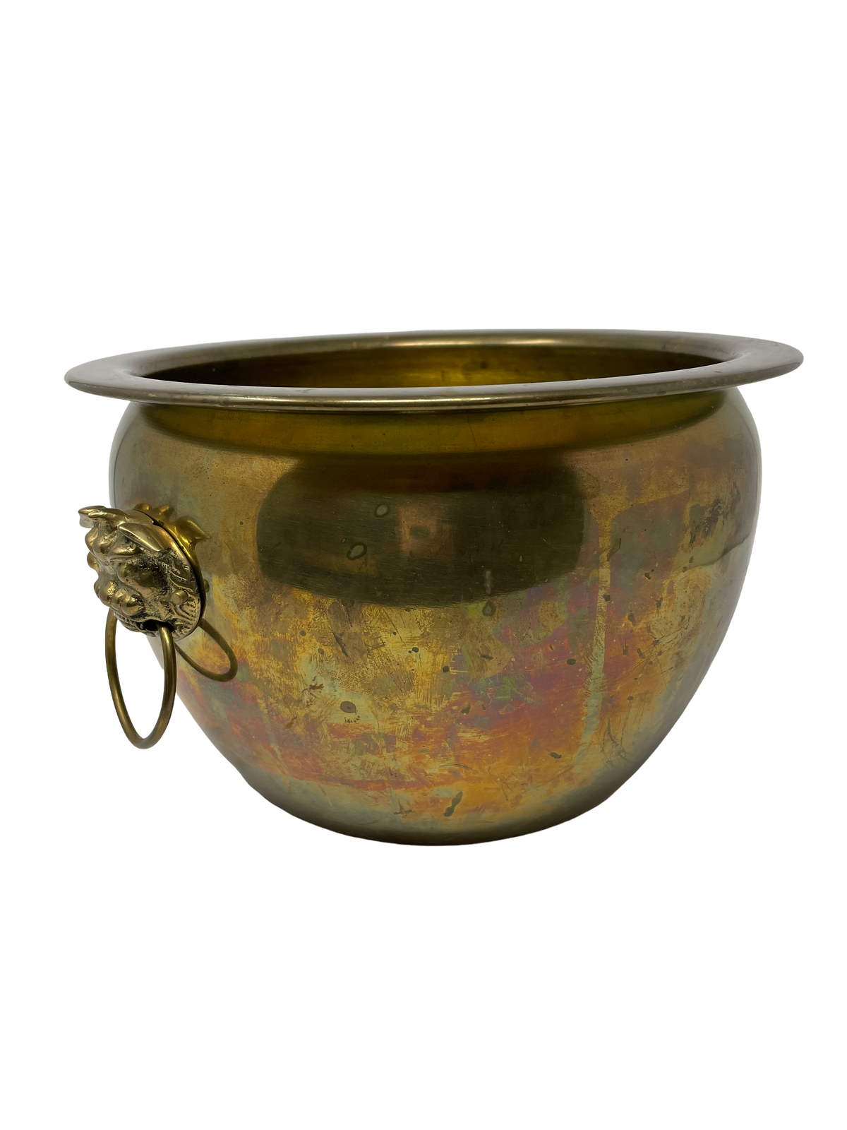Brass Planter w/ Foo Dog Handles
