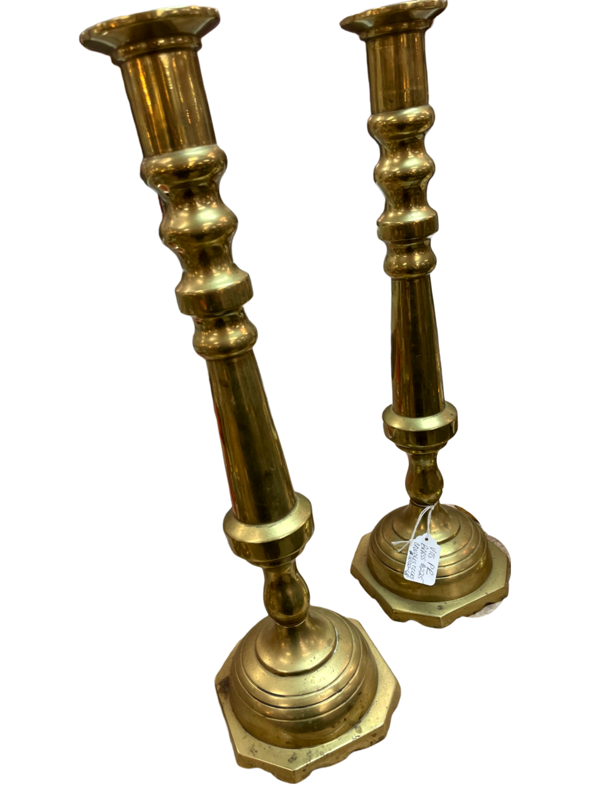Pair of 19" Brass Candlesticks
