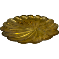 Brass Flat Scalloped Bowl
