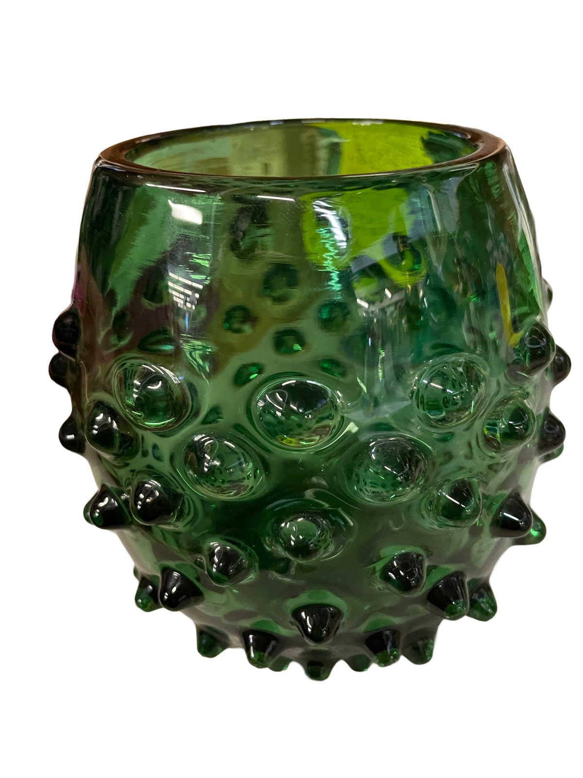 Emerald Green Blenko Bubble Vase