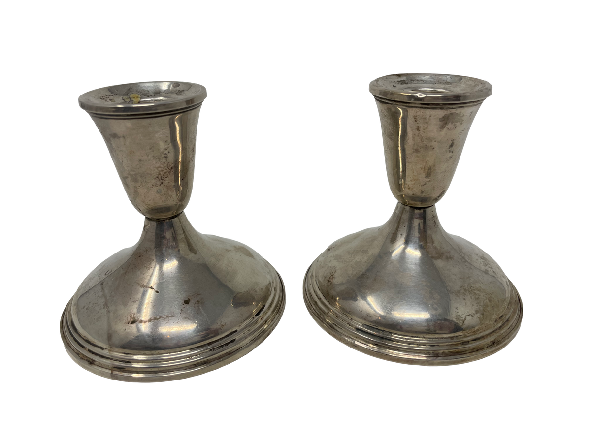 Pair of Sterling 3" Candleholders