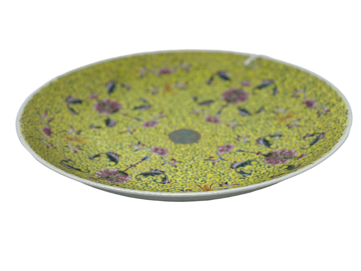 Yellow Chinese Round Charger