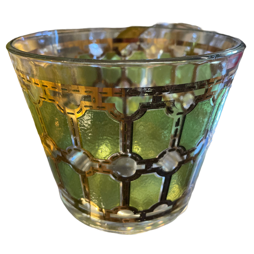 Briard Green & Gold Ice bucket