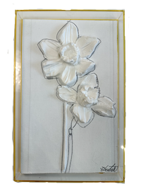 White sculpted flower