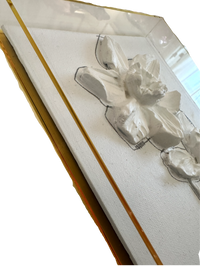 White sculpted flower
