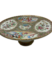Rose Medallion Footed Compote/Cake Stand