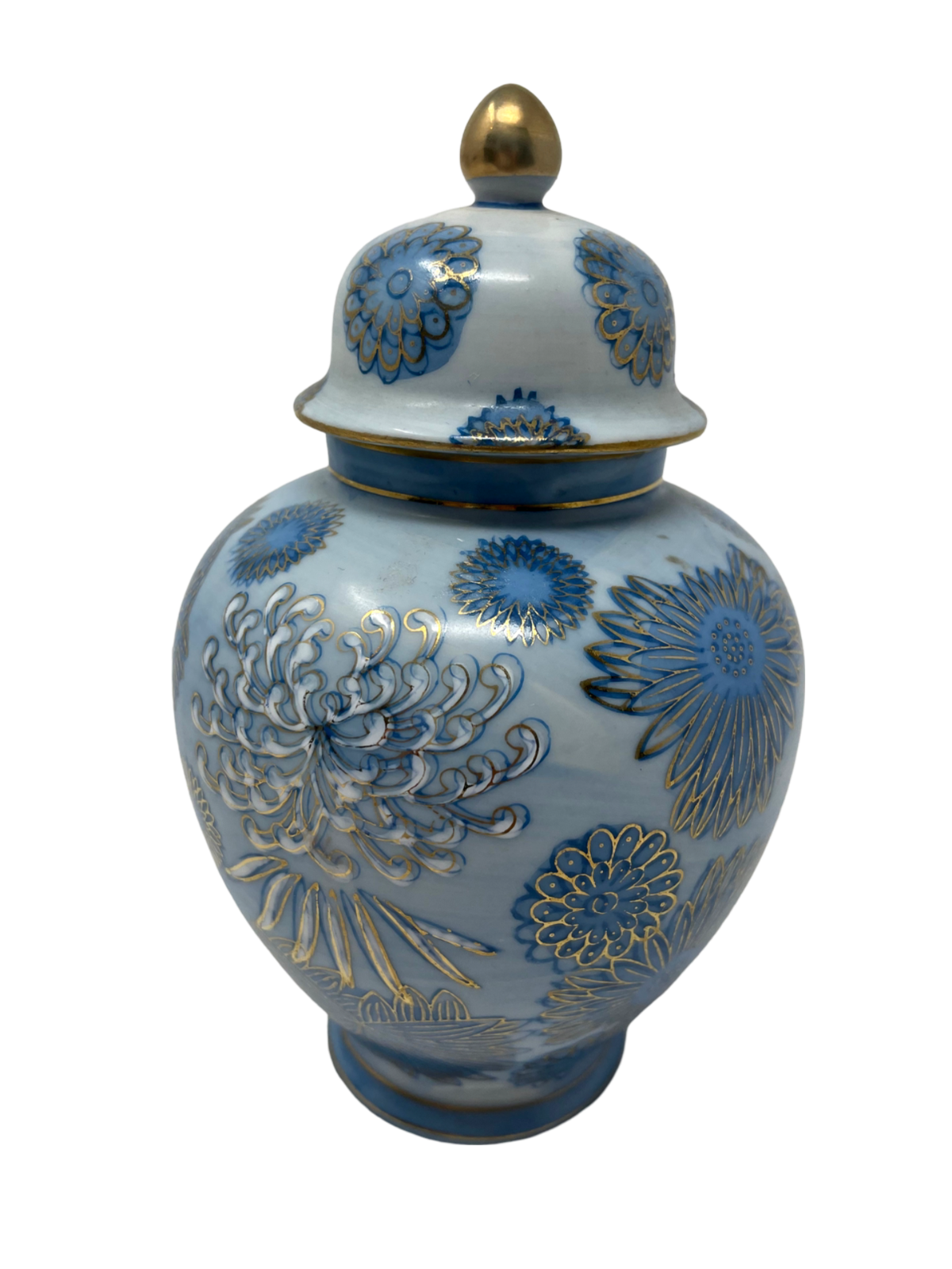 Blue Chrysanthemum 4" Ginger Jar