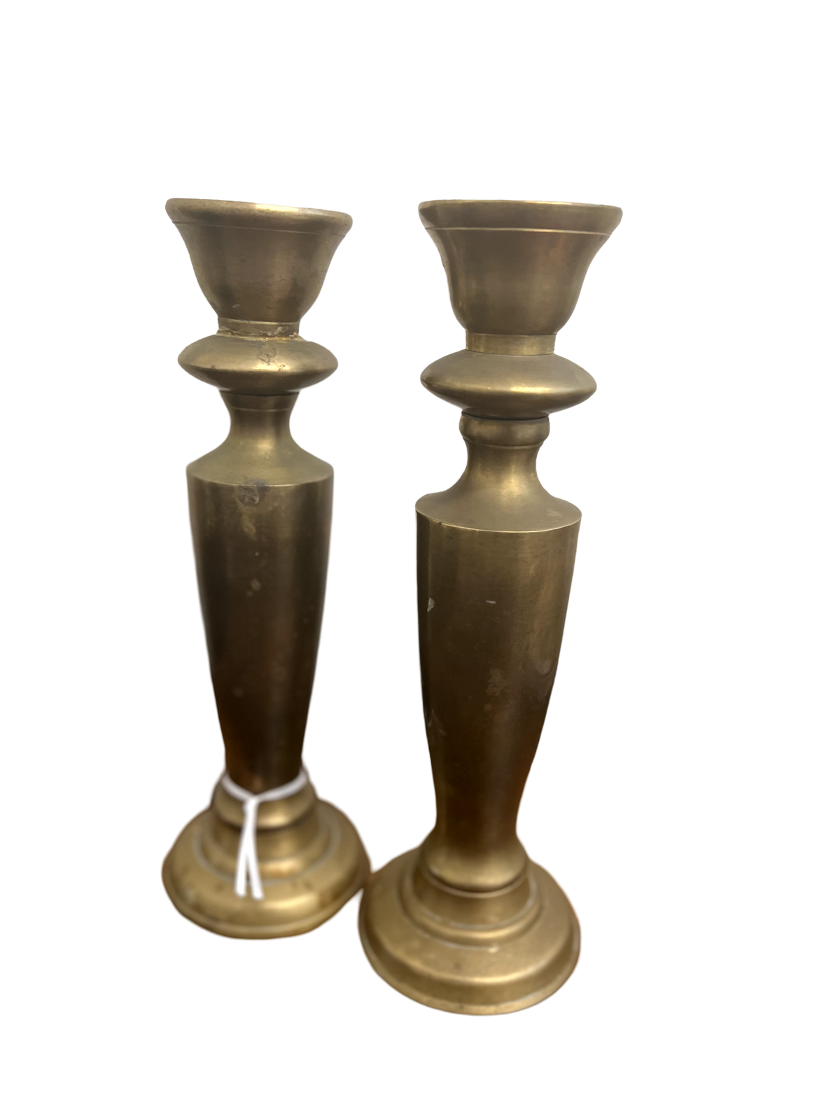 Pair of 10.5" Neoclassical Urn Brass Candlesticks