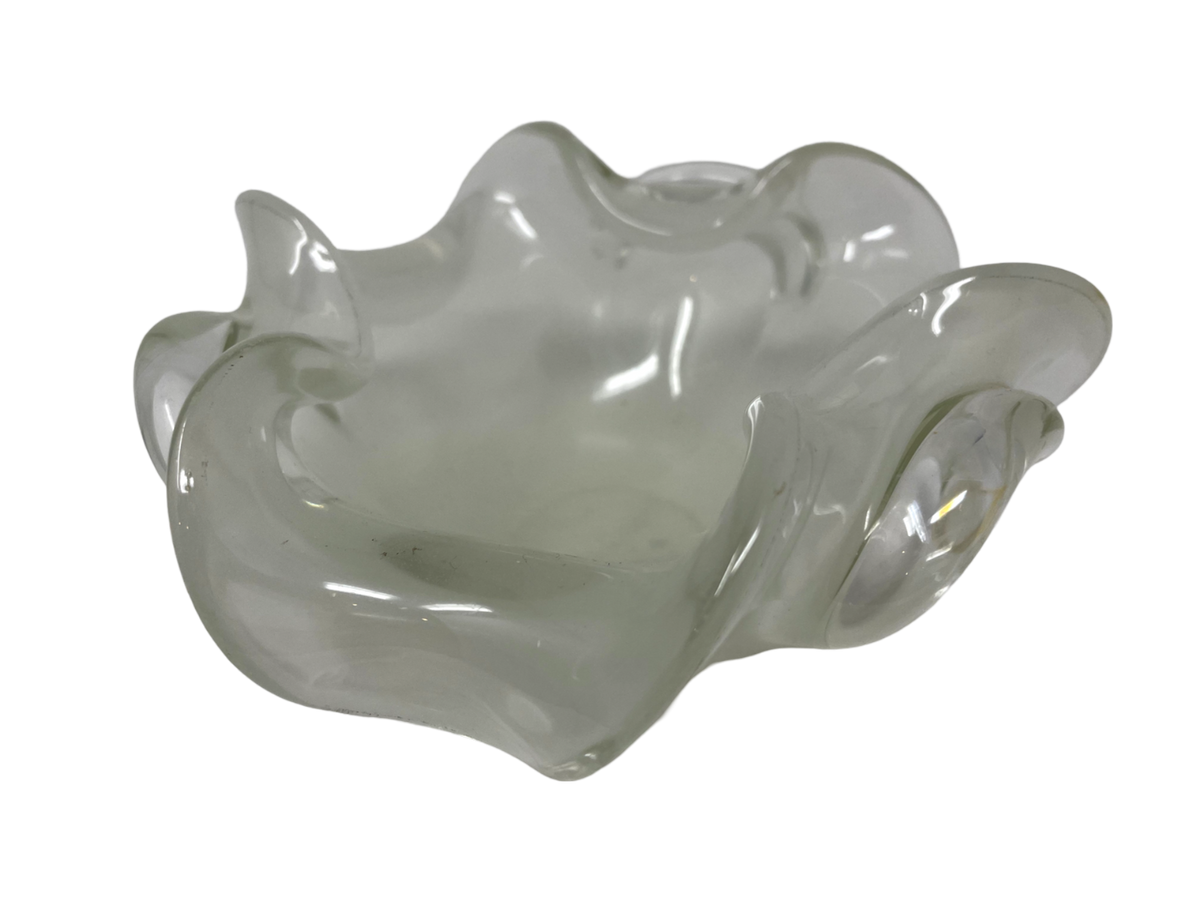 White Opalescent Murano Bowl