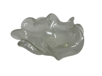 White Opalescent Murano Bowl