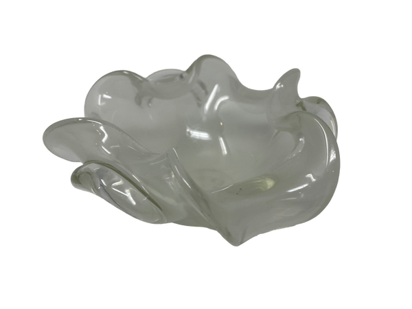 White Opalescent Murano Bowl