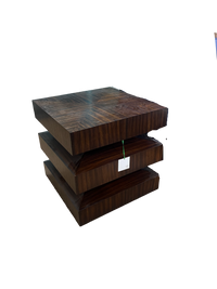 Pair of Vintage Zebra Wood Side Tables