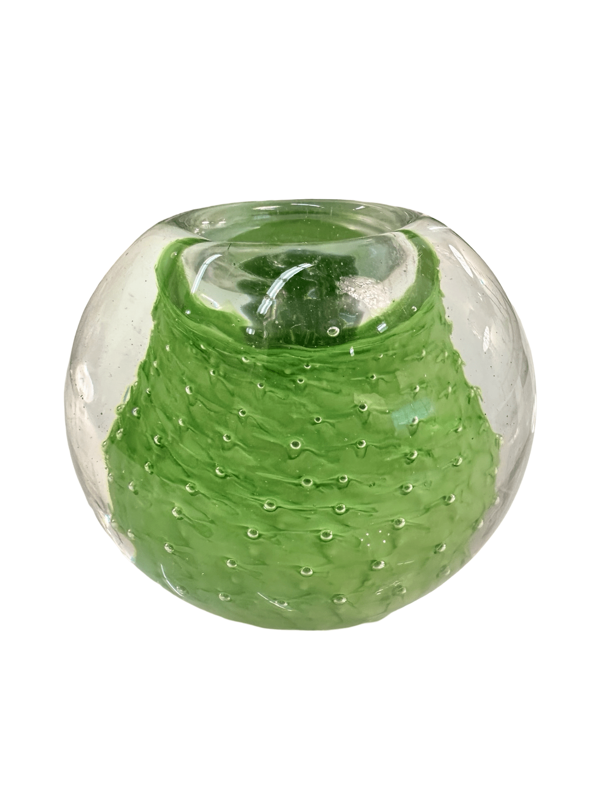 Lime Green Handblown Glass Match Striker