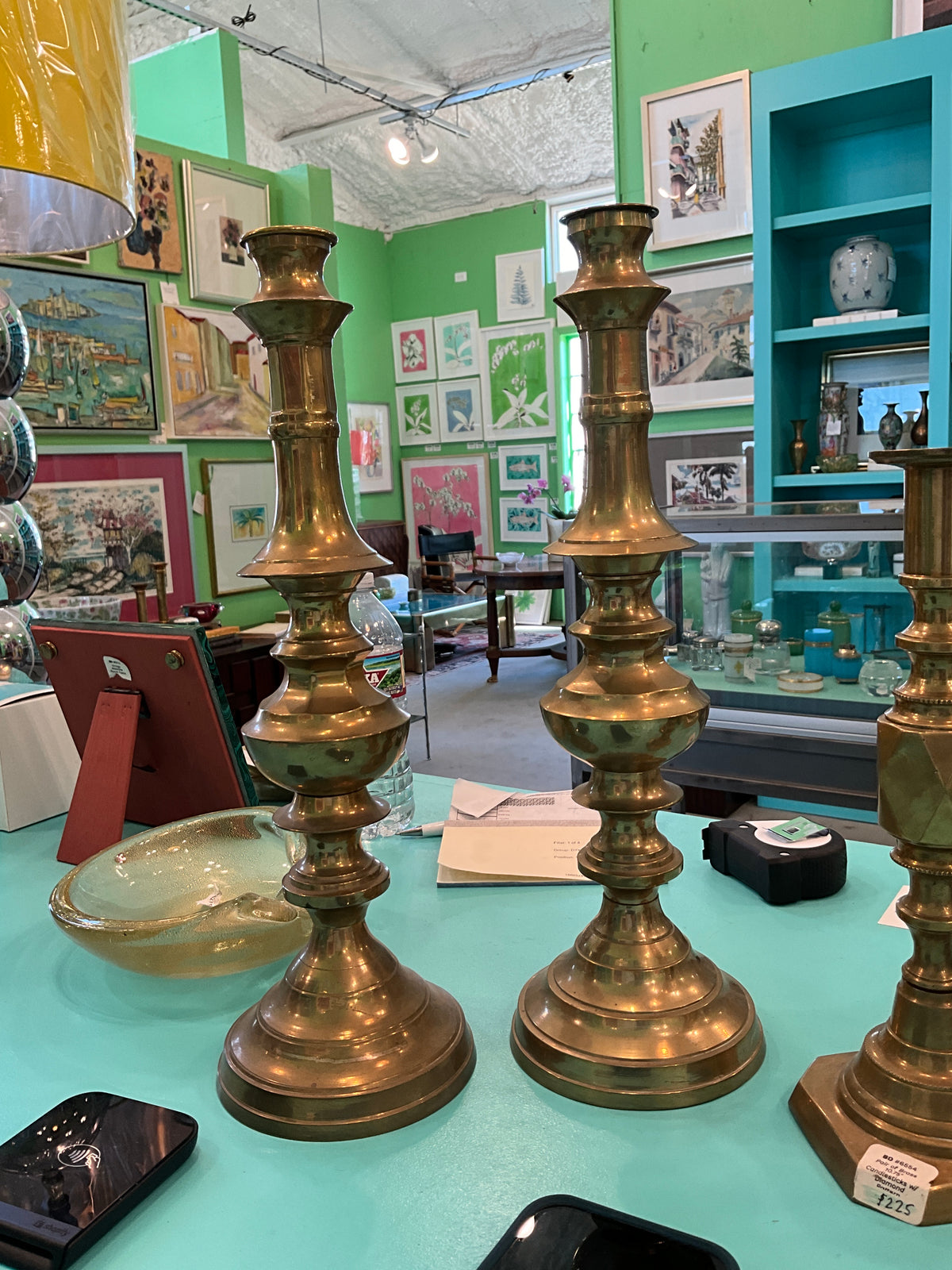 Pair of 15" Brass Candlesticks