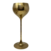 Set of 4 Brass Tall Goblets