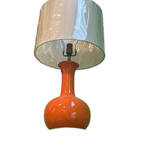 Orange Glass Gourd-Form Table Lamp