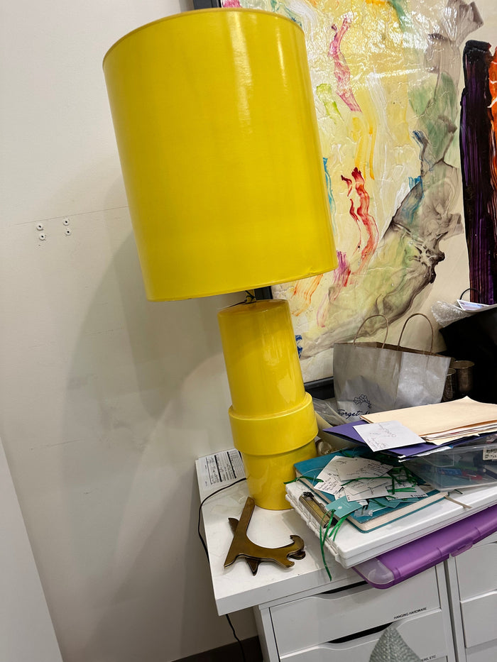 Yellow Mod Statement Lamp