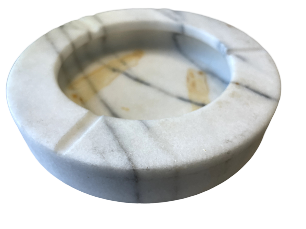 Vintage Alabaster Round Ashtray