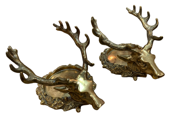 Brass Reindeer Candlestick