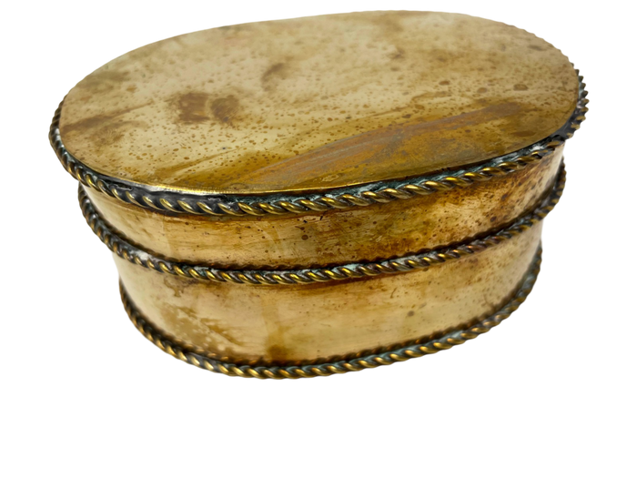Brass Oval Hinged Box