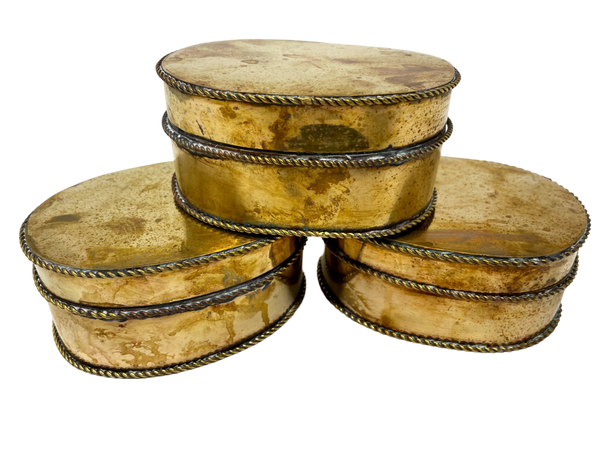 Brass Oval Hinged Box