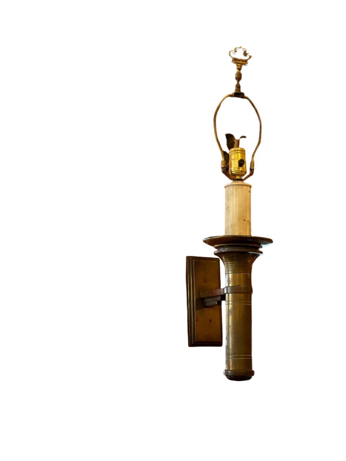 Pair of Brass Sconces with Lights