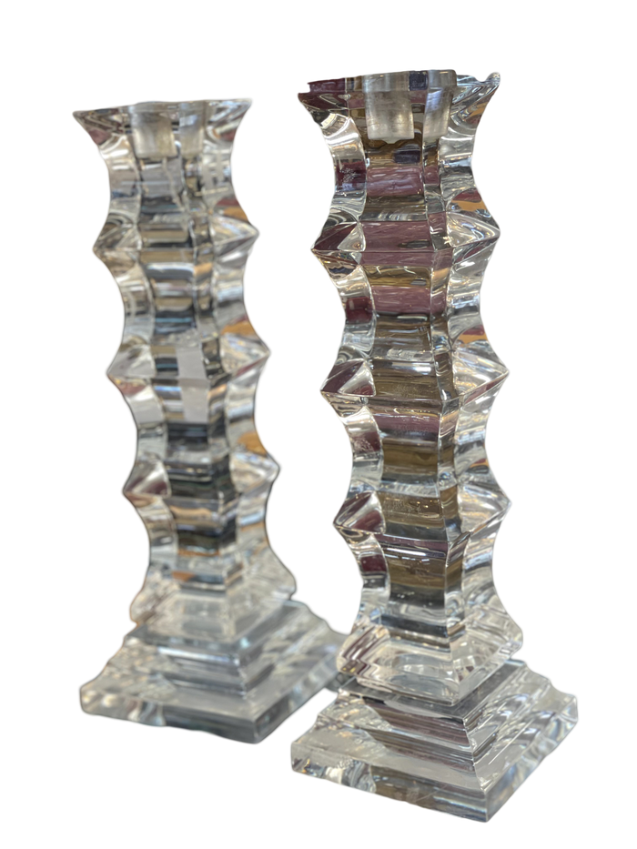 Pair of Lucite Candlesticks