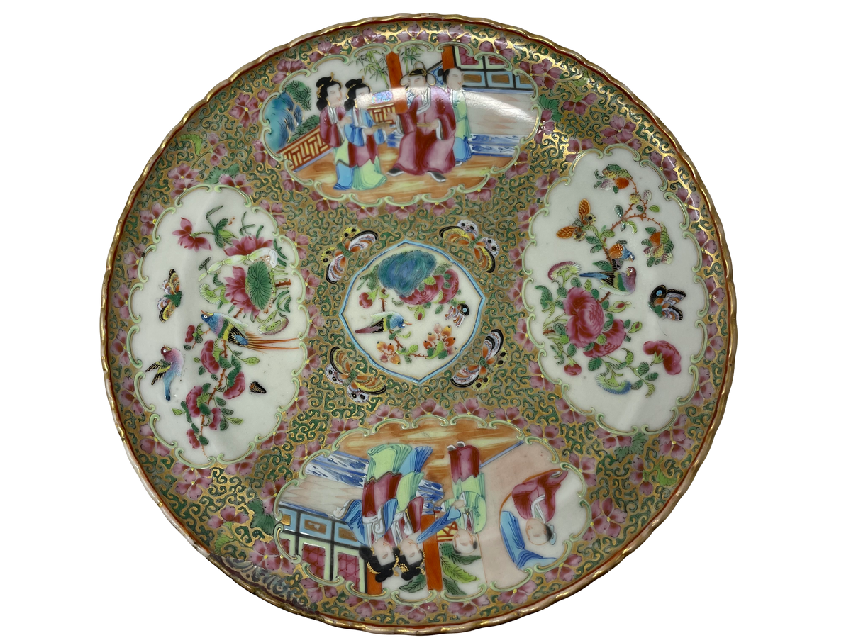 Rose Medallion Footed Compote/Cake Stand