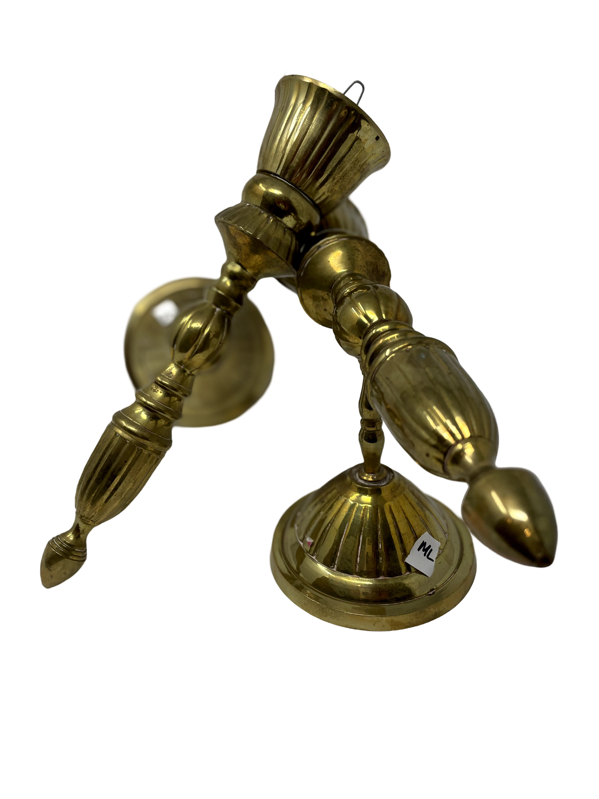Pair of Brass Sconces for Candles