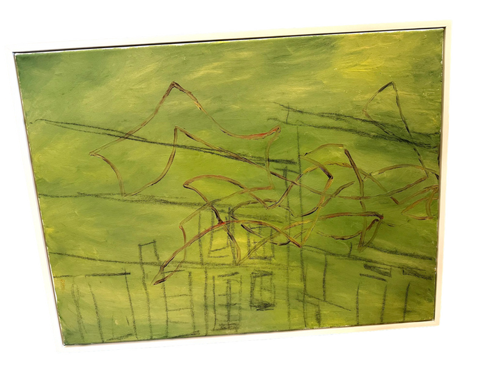 Green Abstract Painting