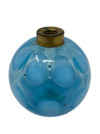 Turquoise & White Dotted Round Glass Perfume Bottle