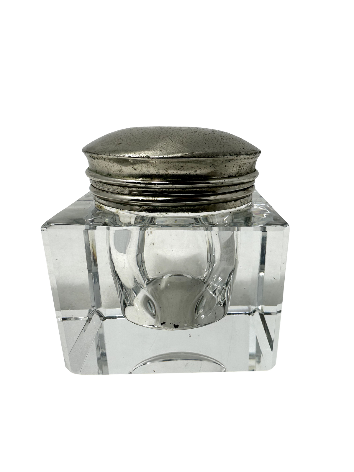 Crystal Inkwell with Silver top