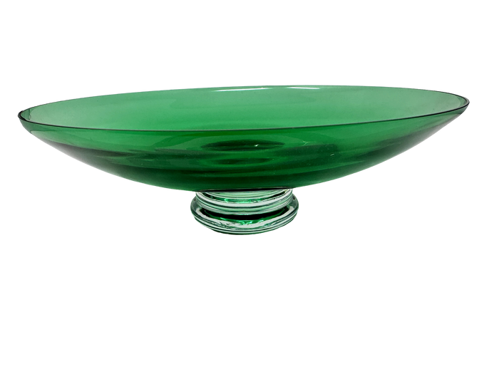 Emerald Green 15" Art Glass Bowl
