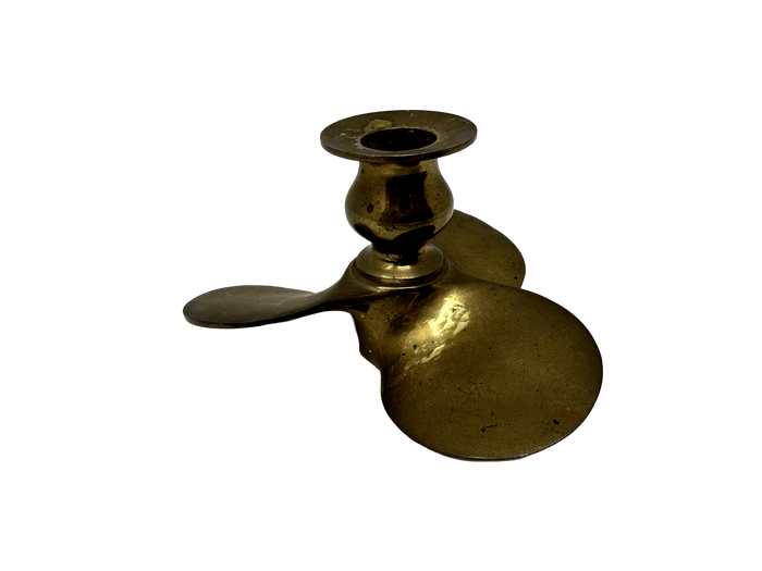 Pair of Brass Propeller Candlesticks