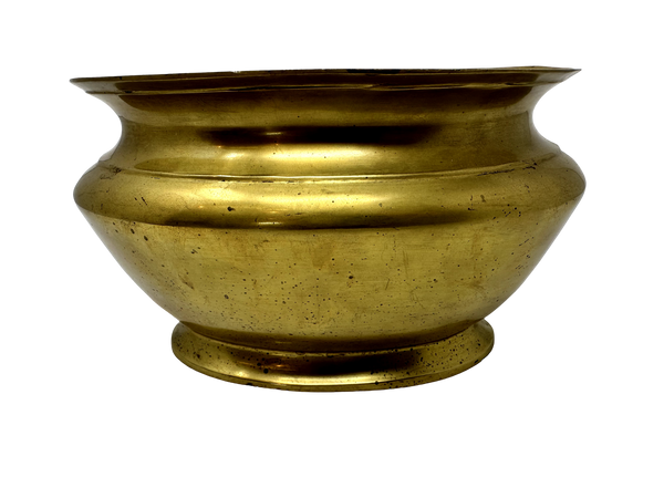 Brass Heavy Oval Footed Bowl, 9.5x6.5x6