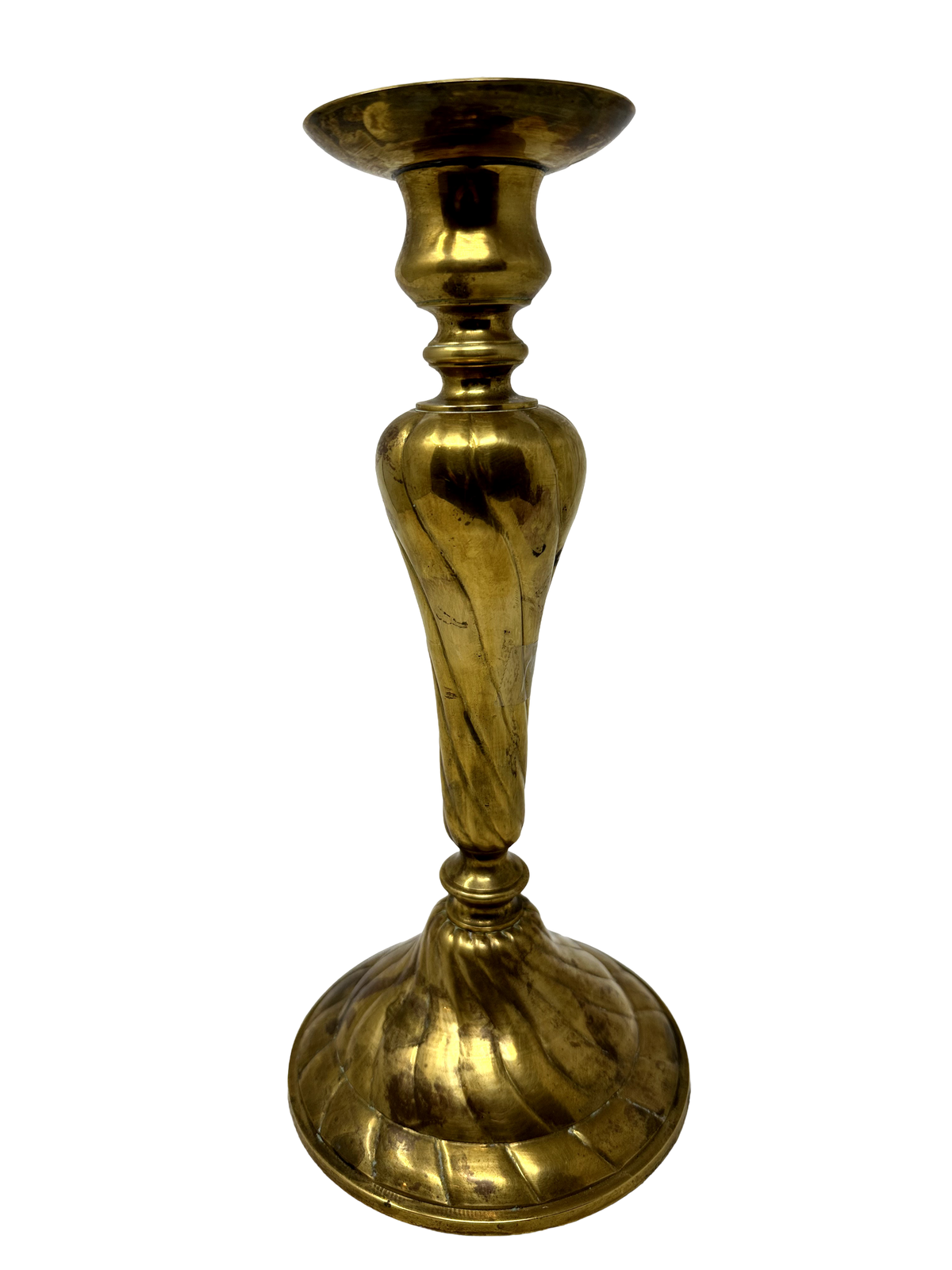 Brass Swirled Candlestick