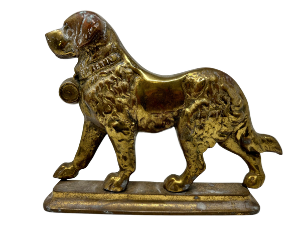 Vintage Harvin Brass Dog Doorstop