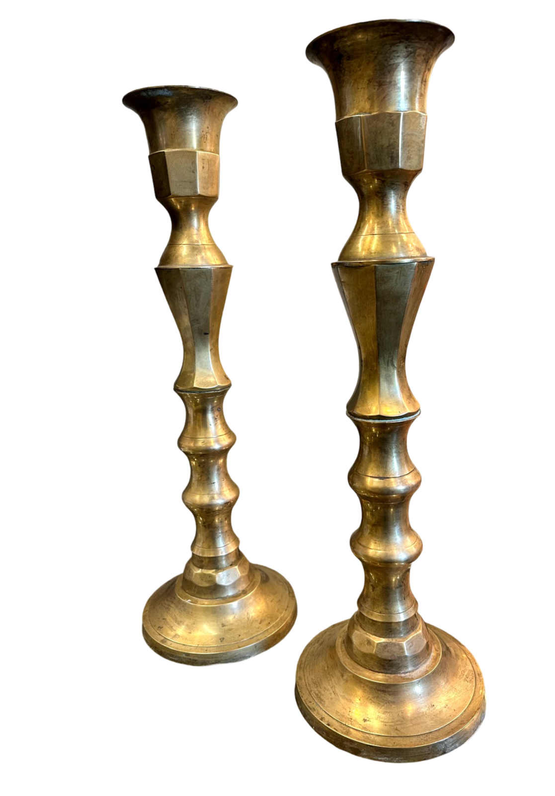 Pair of 20" Brass Candlesticks