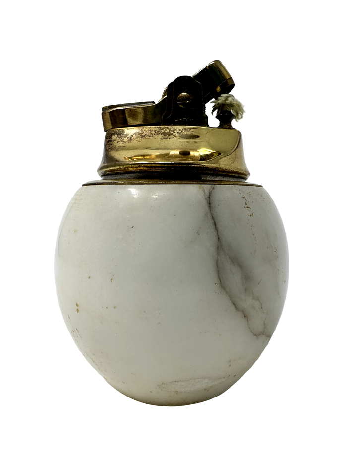 White Marble Round Table Lighter