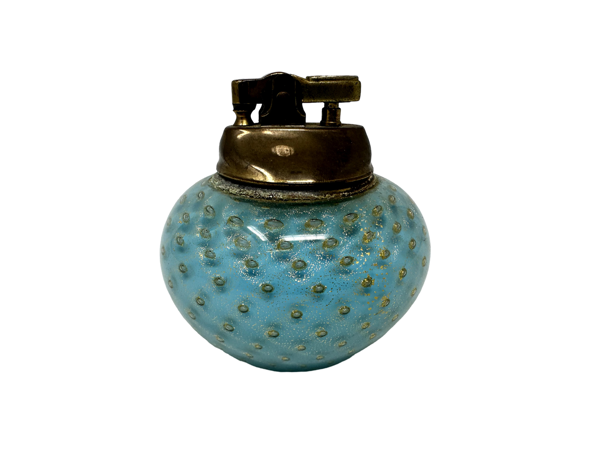 Turquoise Murano Table Lighter