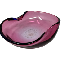 Fuschia 10" Murano Ashtray