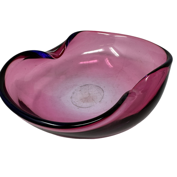 Fuschia 10" Murano Ashtray