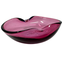 Fuschia 10" Murano Ashtray