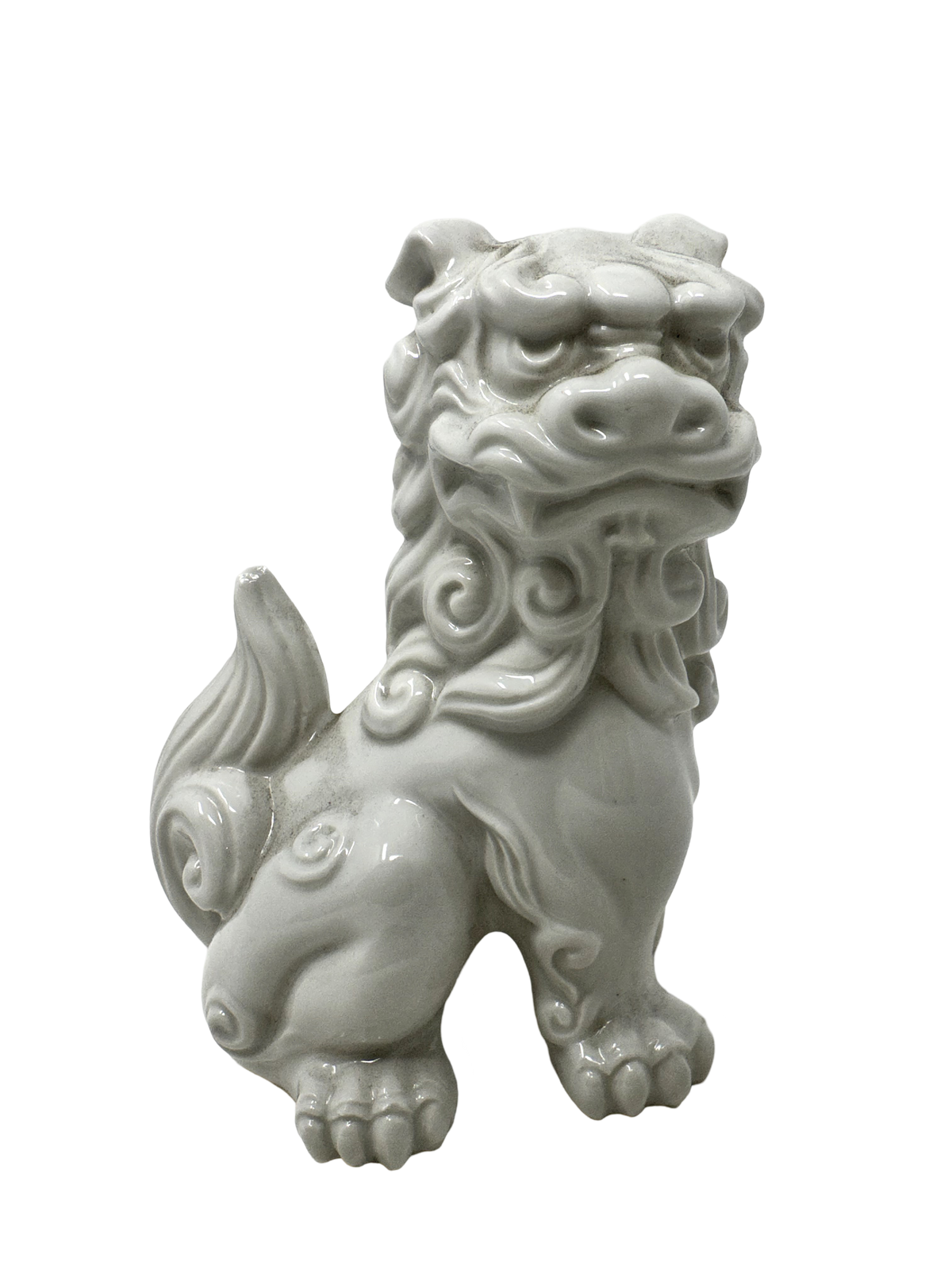 White Ceramic Vintage Foo Dog