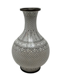 White Cloisonne Vase