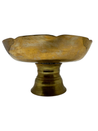 Round Brass Footed Compote