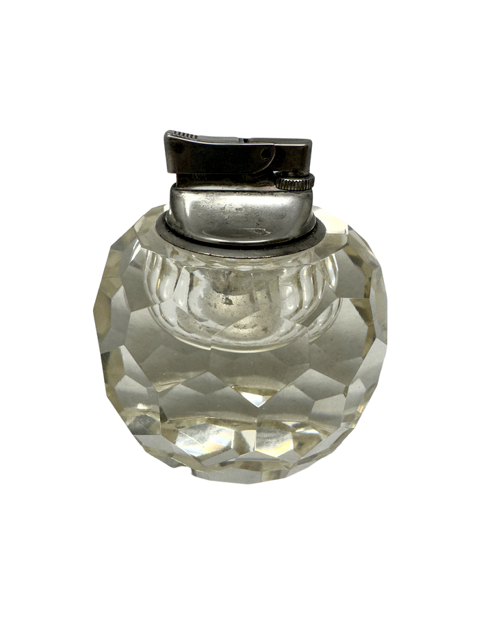 Vintage Italian Faceted Crystal Lighter