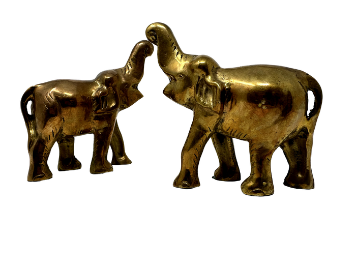 Pair of Brass Elephants