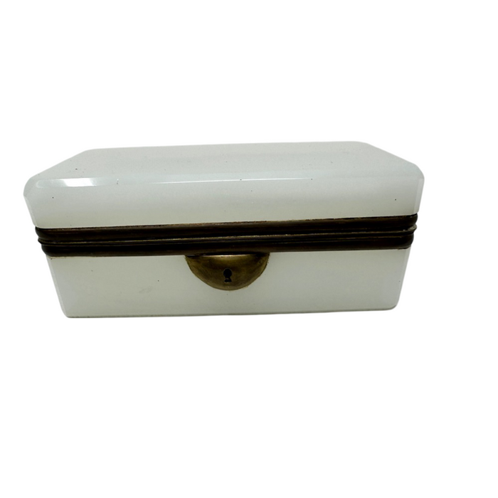 White Opaline Hinged Box