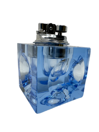 Ice Blue Glass Cube Table Lighter